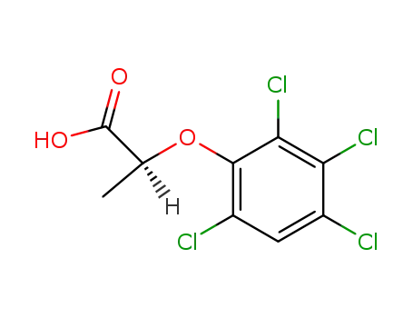 Molecular Structure of 60210-91-5 (Propanoic acid, 2-(2,3,4,6-tetrachlorophenoxy)-, (S)-)