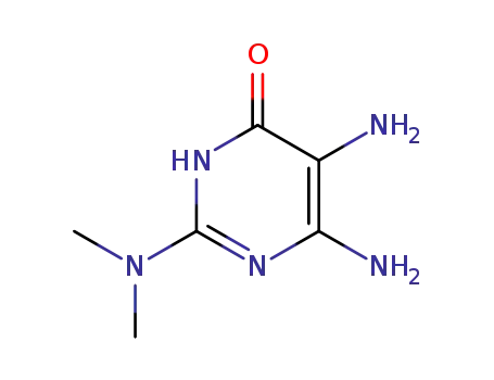 Molecular Structure of 61693-31-0 (4(1H)-Pyrimidinone, 5,6-diamino-2-(dimethylamino)-)