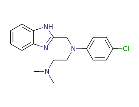 Molecular Structure of 103097-06-9 (<i>N</i>-(1<i>H</i>-benzimidazol-2-ylmethyl)-<i>N</i>-(4-chloro-phenyl)-<i>N</i>',<i>N</i>'-dimethyl-ethylenediamine)