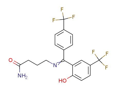 Molecular Structure of 72082-61-2 (4-{[1-(2-Hydroxy-5-trifluoromethyl-phenyl)-1-(4-trifluoromethyl-phenyl)-meth-(Z)-ylidene]-amino}-butyramide)