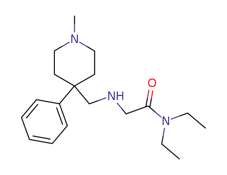 Molecular Structure of 103641-15-2 (<i>N</i>-(1-methyl-4-phenyl-[4]piperidylmethyl)-glycine-diethylamide)