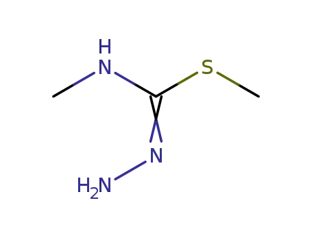 Molecular Structure of 57561-23-6 (Hydrazinecarboximidothioic acid, N-methyl-, methyl ester)