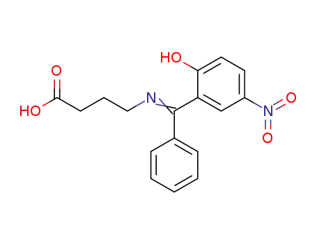 Molecular Structure of 72082-70-3 (Butanoic acid, 4-[[(2-hydroxy-5-nitrophenyl)phenylmethylene]amino]-)