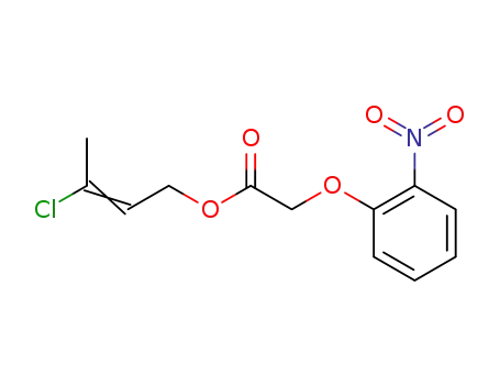 Molecular Structure of 105106-02-3 ((2-nitro-phenoxy)-acetic acid-(3-chloro-but-2ξ-enyl ester))