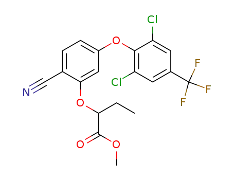 Molecular Structure of 62916-14-7 (Butanoic acid,
2-[2-cyano-5-[2,6-dichloro-4-(trifluoromethyl)phenoxy]phenoxy]-, methyl
ester)