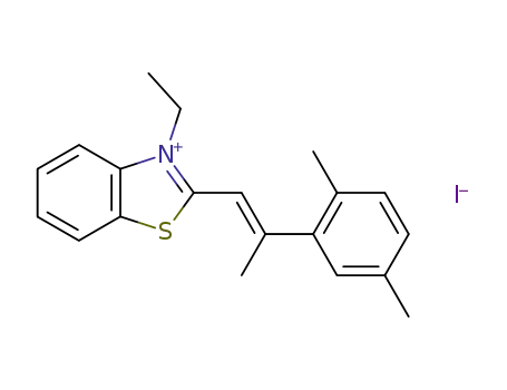 3-ethyl-2-[2-(2,5-dimethyl-phenyl)-propenyl]-benzothiazolium; iodide