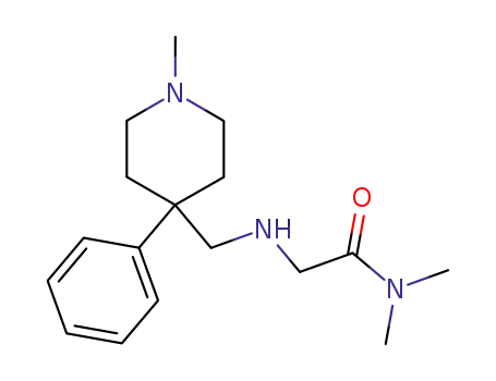 Molecular Structure of 103097-20-7 (<i>N</i>-(1-methyl-4-phenyl-[4]piperidylmethyl)-glycine-dimethylamide)