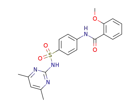 Molecular Structure of 112865-29-9 (<i>N</i>-(2-methoxy-benzoyl)-sulfanilic acid-(4,6-dimethyl-pyrimidin-2-ylamide))