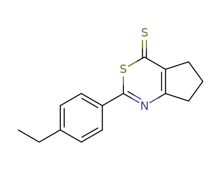 Molecular Structure of 52568-51-1 (2-(4-ethyl-phenyl)-6,7-dihydro-5<i>H</i>-cyclopenta[<i>d</i>][1,3]thiazine-4-thione)