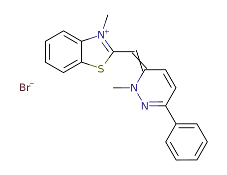 (3-methyl-benzothiazol-2-yl)-(2-methyl-6-phenyl-pyridazin-3-yl)-methinium ; bromide