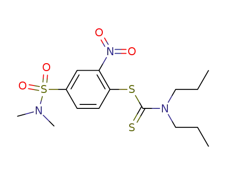 Molecular Structure of 25678-51-7 (Dipropyl-dithiocarbamic acid 4-dimethylsulfamoyl-2-nitro-phenyl ester)