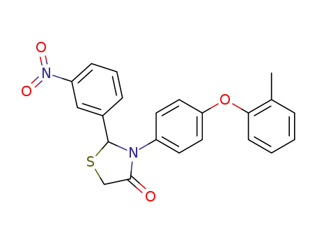 2-(3-nitro-phenyl)-3-(4-<i>o</i>-tolyloxy-phenyl)-thiazolidin-4-one