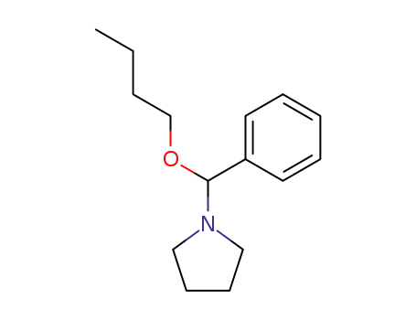 Molecular Structure of 131086-10-7 (1-(α-butoxy-benzyl)-pyrrolidine)