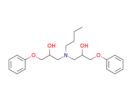 Molecular Structure of 23257-62-7 (2-Propanol,1,1'-(butylimino)bis[3-phenoxy-)