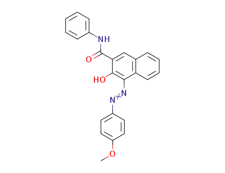 Molecular Structure of 17809-73-3 (2-Naphthalenecarboxamide,
3-hydroxy-4-[(4-methoxyphenyl)azo]-N-phenyl-)