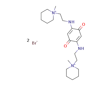 Molecular Structure of 122764-56-1 (2,5-bis-[2-(1-methyl-piperidinium-1-yl)-ethylamino-[1,4]benzoquinone; dibromide)