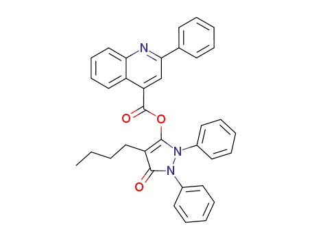 2-phenyl-quinoline-4-carboxylic acid-(4-butyl-5-oxo-1,2-diphenyl-2,5-dihydro-1<i>H</i>-pyrazol-3-yl ester)
