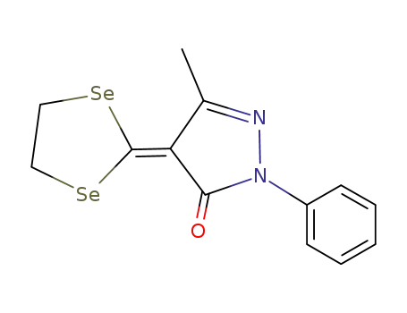 Molecular Structure of 32847-09-9 (4-[1,3]diselenolan-2-ylidene-5-methyl-2-phenyl-2,4-dihydro-pyrazol-3-one)