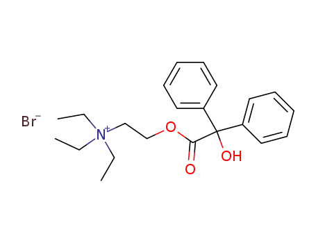 Molecular Structure of 32341-68-7 (N,N,N-triethyl-2-{[hydroxy(diphenyl)acetyl]oxy}ethanaminium bromide)