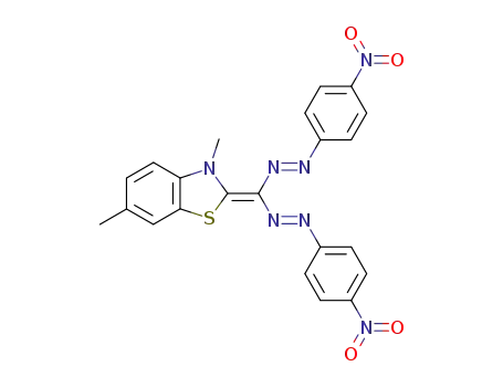 2-[bis-(4-nitro-phenylazo)-methylene]-3,6-dimethyl-2,3-dihydro-benzothiazole