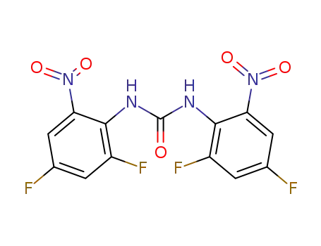 Molecular Structure of 2069-04-7 (<i>N</i>,<i>N</i>'-bis-(2,4-difluoro-6-nitro-phenyl)-urea)