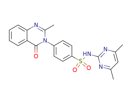 Benzenesulfonamide, N-(4,6-dimethyl-2-pyrimidinyl)-4-(2-methyl-4-oxo-3(4H)-quinazolinyl)-