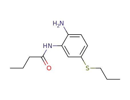 Molecular Structure of 67170-02-9 (Butanamide, N-[2-amino-5-(propylthio)phenyl]-)