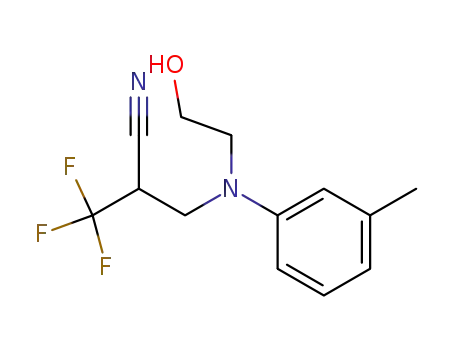 Molecular Structure of 396-80-5 (β,β,β-trifluoro-β'-[<i>N</i>-(2-hydroxy-ethyl)-<i>m</i>-toluidino]-isobutyronitrile)