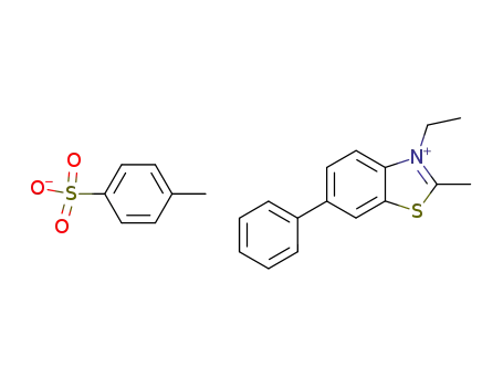3-ethyl-2-methyl-6-phenyl-benzothiazolium; etho-(toluene-4-sulfonate)