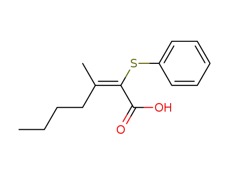 2-Heptenoic acid, 3-methyl-2-(phenylthio)-, (E)-