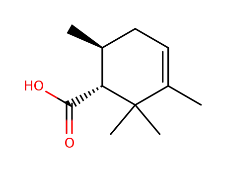 Molecular Structure of 104177-08-4 ((+/-)-2,2,3,6<i>t</i>-tetramethyl-cyclohex-3-ene-<i>r</i>-carboxylic acid)