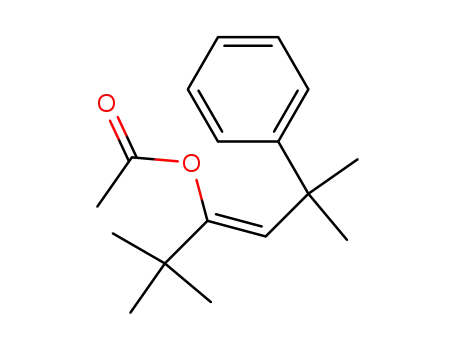Acetic acid (Z)-1-tert-butyl-3-methyl-3-phenyl-but-1-enyl ester