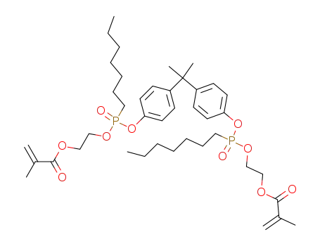 2-Methyl-acrylic acid 2-(heptyl-{4-[1-(4-{heptyl-[2-(2-methyl-acryloyloxy)-ethoxy]-phosphinoyloxy}-phenyl)-1-methyl-ethyl]-phenoxy}-phosphinoyloxy)-ethyl ester