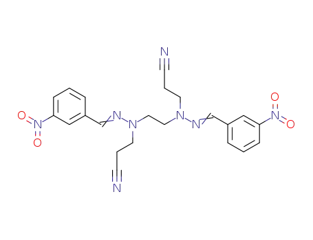 3-{N-(2-{N-(2-Cyano-ethyl)-N'-[1-(3-nitro-phenyl)-meth-(E)-ylidene]-hydrazino}-ethyl)-N'-[1-(3-nitro-phenyl)-meth-(E)-ylidene]-hydrazino}-propionitrile