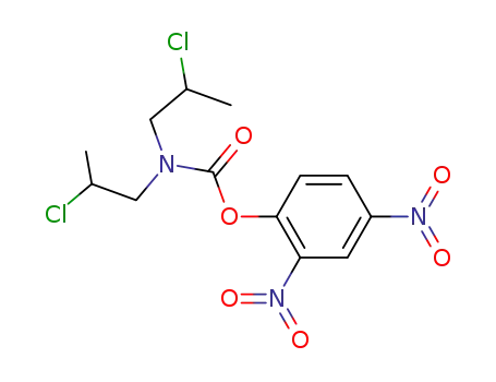 Molecular Structure of 13723-42-7 (N,N-Bis-(2-chlorpropyl)-2,4-dinitrophenyl-carbamat)