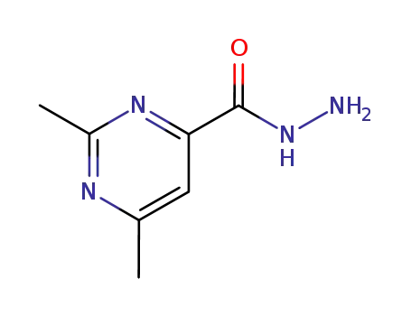 Molecular Structure of 89897-33-6 (2,6-dimethyl-pyrimidine-4-carboxylic acid hydrazide)