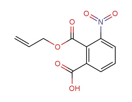 Molecular Structure of 65650-47-7 (1,2-Benzenedicarboxylic acid, 3-nitro-, 2-(2-propenyl) ester)