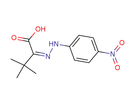 Molecular Structure of 129546-91-4 (3,3-dimethyl-2-(4-nitro-phenylhydrazono)-butyric acid)