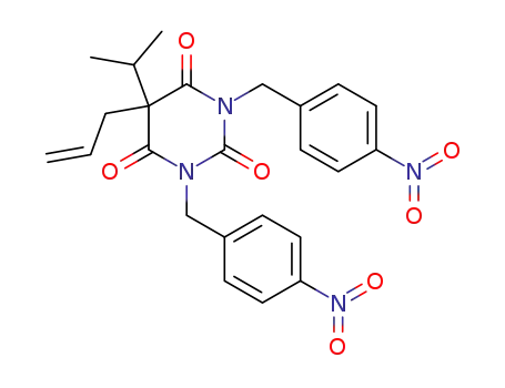 Molecular Structure of 65944-39-0 (5-allyl-5-isopropyl-1,3-bis-(4-nitro-benzyl)-barbituric acid)