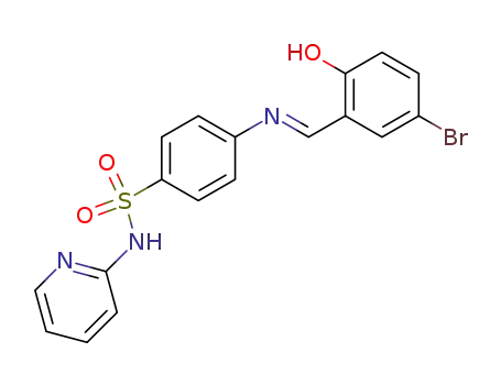 Molecular Structure of 107522-87-2 (<i>N</i>-(5-bromo-2-hydroxy-benzylidene)-sulfanilic acid-[2]pyridylamide)
