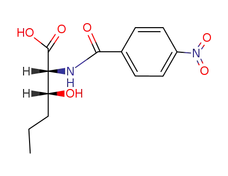 (+/-)-<i>erythro</i>-3-hydroxy-2-(4-nitro-benzoylamino)-hexanoic acid