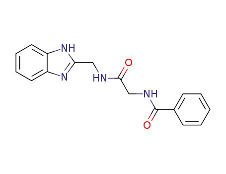 Molecular Structure of 25713-87-5 (<i>N</i>-benzoyl-glycine (1<i>H</i>-benzoimidazol-2-ylmethyl)-amide)
