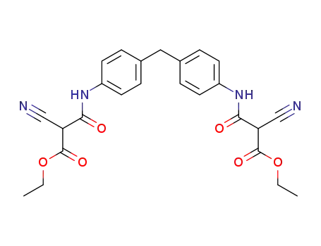 Molecular Structure of 58067-56-4 (2,2'-dicyano-<i>N</i>,<i>N'</i>-(4,4'-methanediyl-di-phenyl)-bis-malonamic acid diethyl ester)