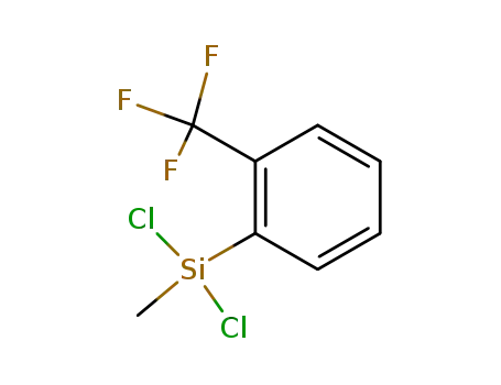 Molecular Structure of 3914-08-7 (dichloro-methyl-(2-trifluoromethyl-phenyl)-silane)