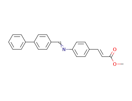 4-(4-phenyl-benzylidenamino)-<i>trans</i>-cinnamic acid methyl ester