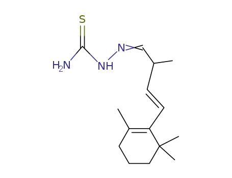 (+/-)-2-methyl-4<i>t</i>-(2.2.6-trimethyl-cyclohexen-<sup>(6)</sup>-yl)-buten-<sup>(3)</sup>-al-<sup>(1)</sup>-thiosemicarbazone