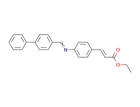 4-(4-phenyl-benzylidenamino)-<i>trans</i>-cinnamic acid ethyl ester
