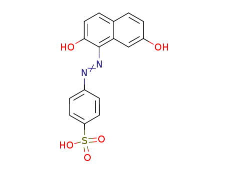 Molecular Structure of 37672-49-4 (4-(2,7-dihydroxy-[1]naphthylazo)-benzenesulfonic acid)