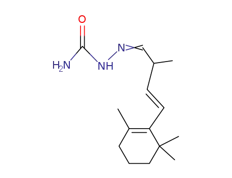 (+/-)-2-methyl-4<i>t</i>-(2.2.6-trimethyl-cyclohexen-<sup>(6)</sup>-yl)-buten-<sup>(3)</sup>-al-<sup>(1)</sup>-semicarbazone