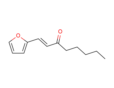 Molecular Structure of 1592-16-1 ((E)-1-(furan-2-yl)oct-1-en-3-one)